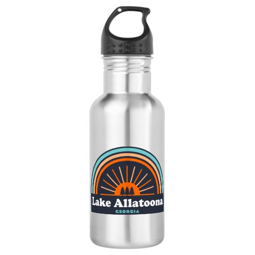 Lake Allatoona Georgia Rainbow Stainless Steel Water Bottle