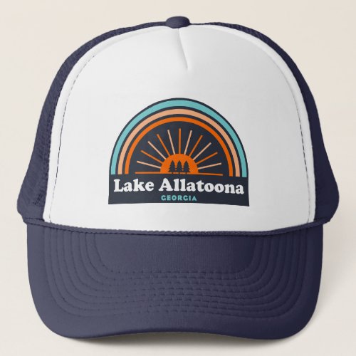 Lake Allatoona Georgia Rainbow Trucker Hat