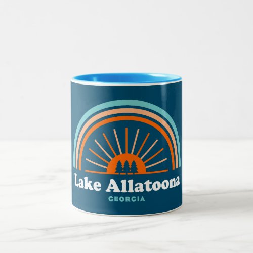 Lake Allatoona Georgia Rainbow Two_Tone Coffee Mug