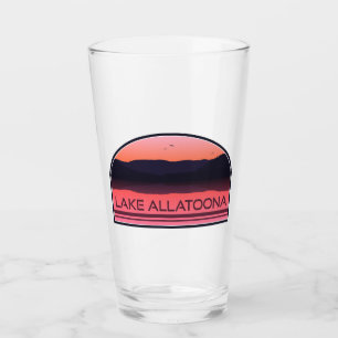 Lake Allatoona Georgia Red Sunrise Glass
