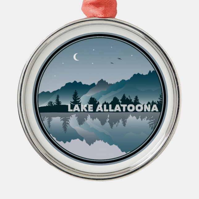 Lake Allatoona Georgia Reflection Metal Ornament (Front)