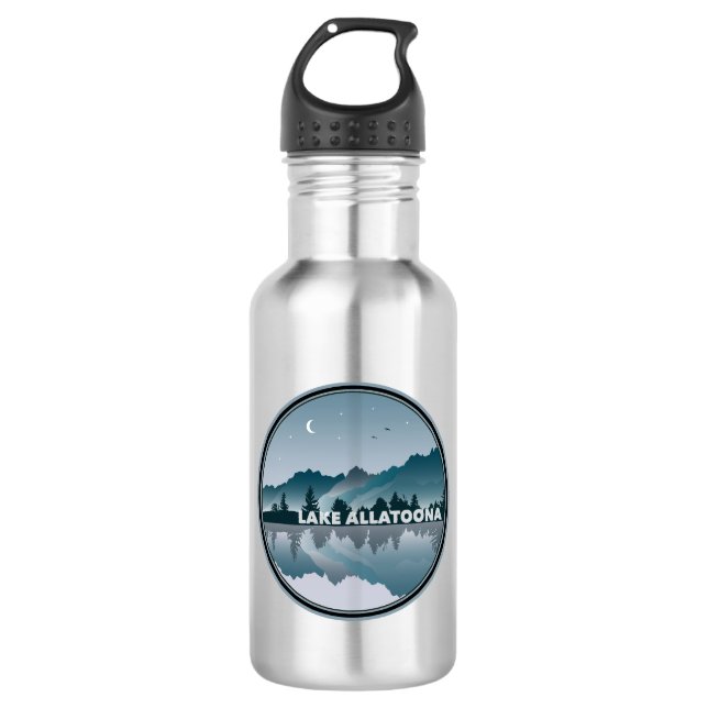 Lake Allatoona Georgia Reflection Stainless Steel Water Bottle (Front)