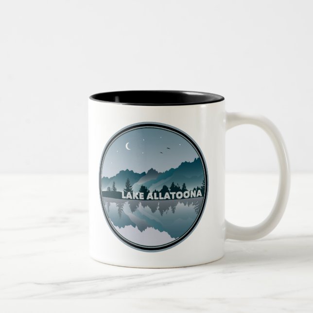 Lake Allatoona Georgia Reflection Two-Tone Coffee Mug (Right)