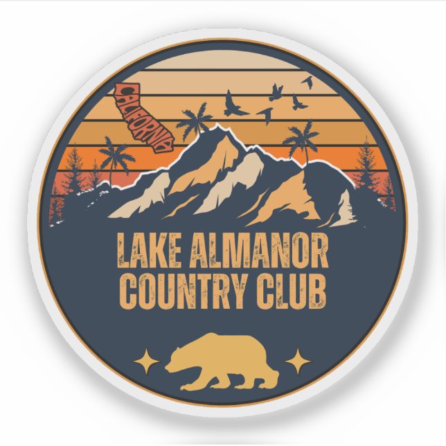 Lake Almanor Country Club, California Sticker (Front)