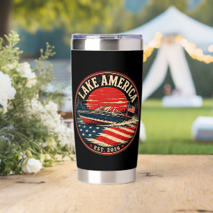 Lake America est 2026 political humor Insulated Tumbler