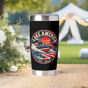 Lake America est 2026 political humor Insulated Tumbler