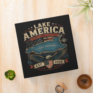 Lake America USA Previously Funny Patriotic 3 Ring Binder