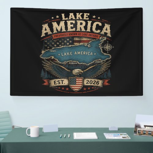 Lake America USA Previously Funny Patriotic Banner