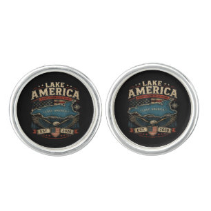 Lake America USA Previously Funny Patriotic Cufflinks