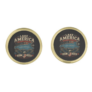 Lake America USA Previously Funny Patriotic Cufflinks