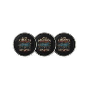 Lake America USA Previously Funny Patriotic Golf Ball Marker