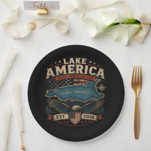 Lake America USA Previously Funny Patriotic Paper Plates