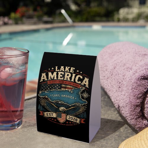 Lake America USA Previously Funny Patriotic Paper Table Tent
