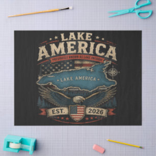 Lake America USA Previously Funny Patriotic Tissue Paper