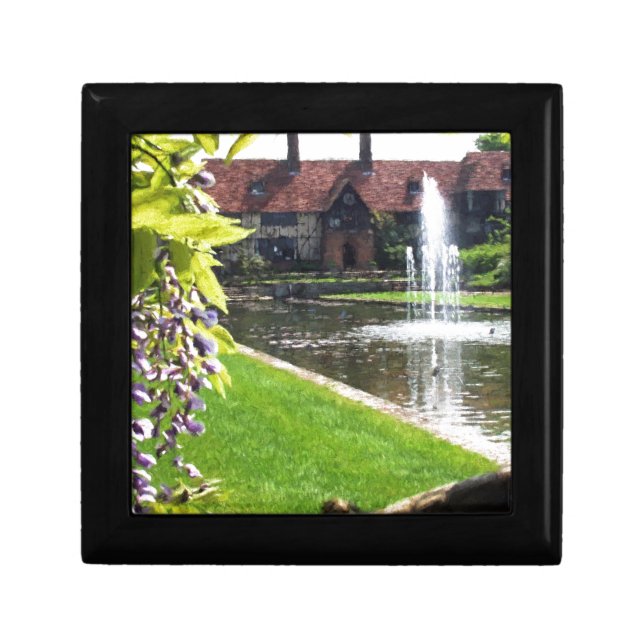 Lake and Fountain at RHS Wisley Jewelry Box (Front)