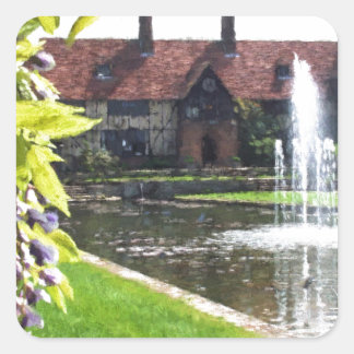 Lake and Fountain at RHS Wisley Square Sticker