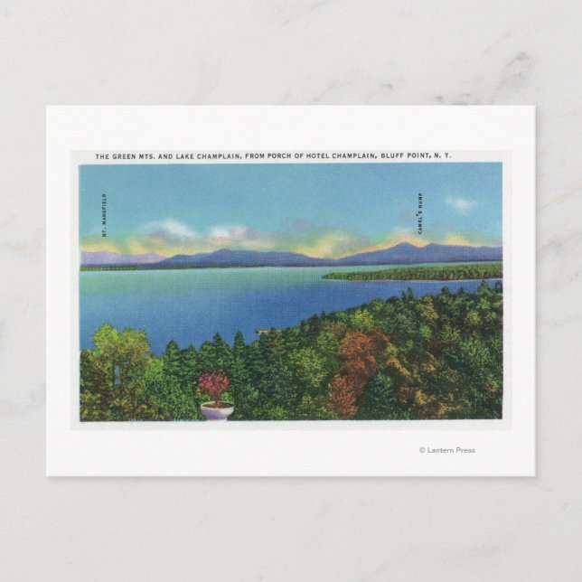 Lake and Green Mountains Postcard (Front)