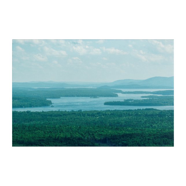Lake and Mountain View Acrylic Print (Front)