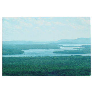Lake and Mountain View Metal Print