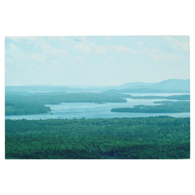 Lake and Mountain View Metal Print (Front)
