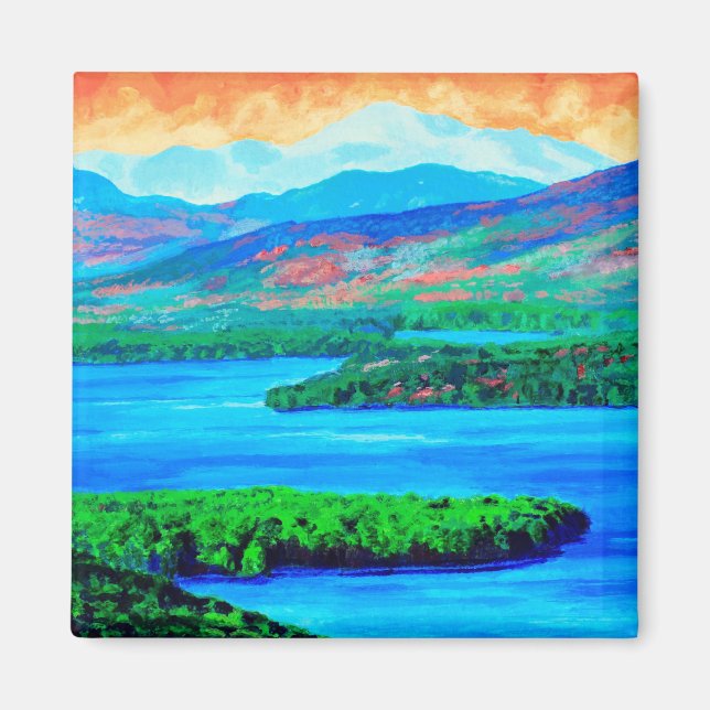 Lake and mountains magnet - Lake Winnipesaukee  (Front)