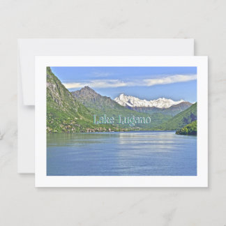 LAKE AND SNOW-CAPPED MOUNTAIN/SWITZERLAND POSTCARD