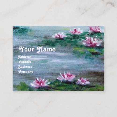 LAKE AND WATERLILIES BUSINESS CARD