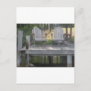 Lake Anna Dock Chairs Postcard by frugalmommatobe at Zazzle