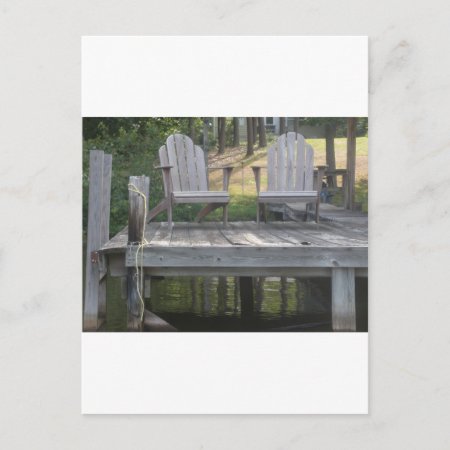 Lake Anna Dock Chairs Postcard