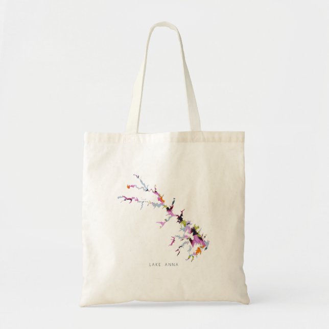Lake Anna Silhouette Map Tote Bag (Front)