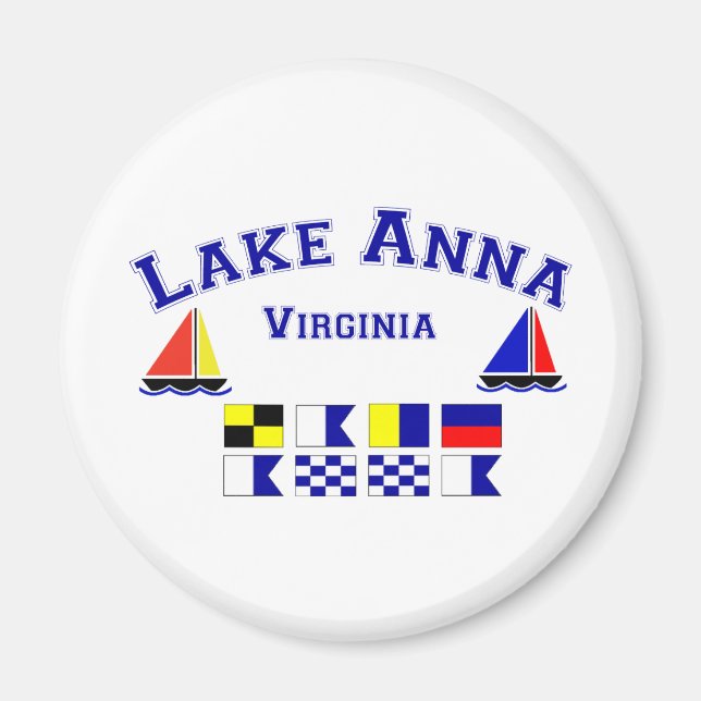 Lake Anna VA Signal Flags Magnet (Front)