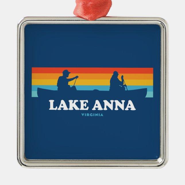 Lake Anna Virginia Canoe Metal Ornament (Front)