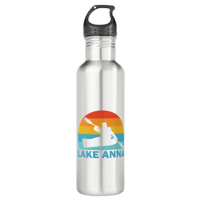 Lake Anna Virginia Kayak Stainless Steel Water Bottle (Front)