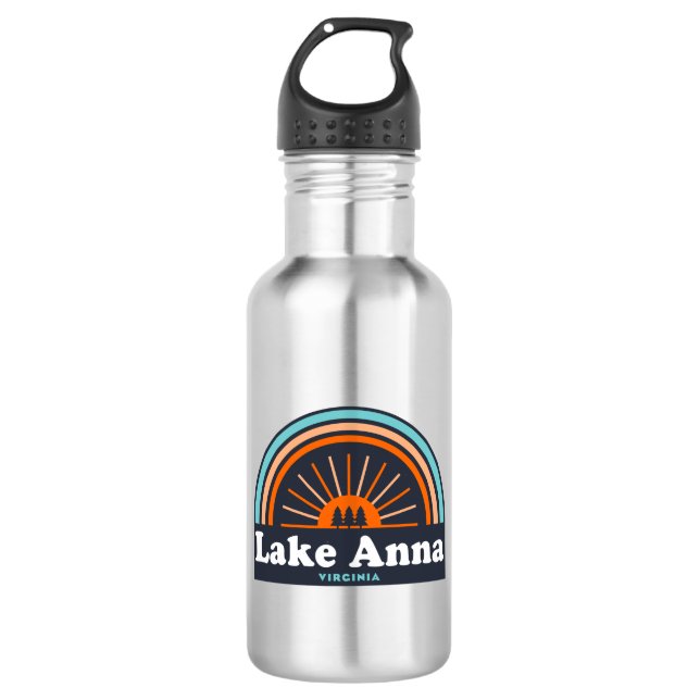 Lake Anna Virginia Rainbow Stainless Steel Water Bottle (Front)