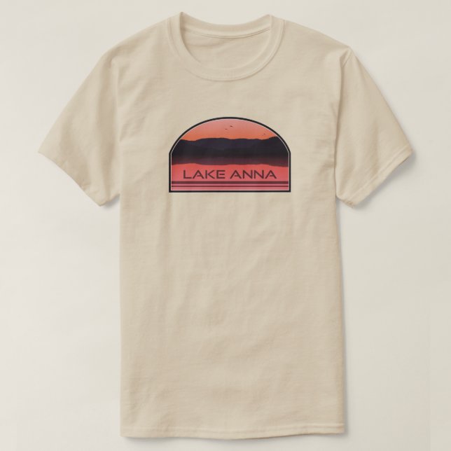 Lake Anna Virginia Red Sunrise T-Shirt (Design Front)