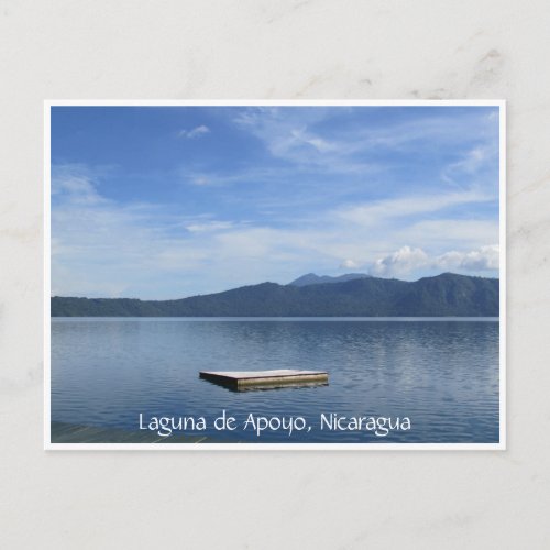 lake apoyo blue postcard