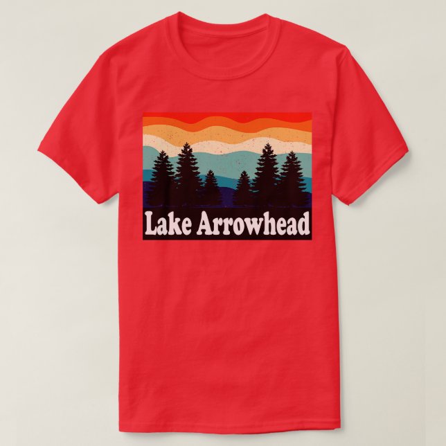 Lake Arrowhead California Retro T-Shirt (Design Front)