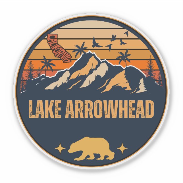 Lake Arrowhead, California Sticker (Front)