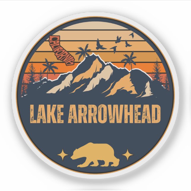 Lake Arrowhead, California Sticker (Front)