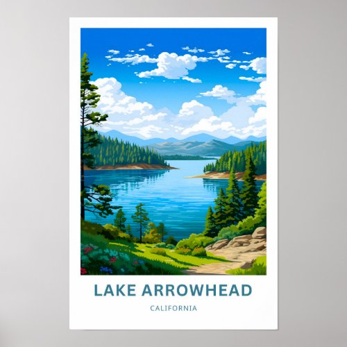 Lake Arrowhead California Travel Print