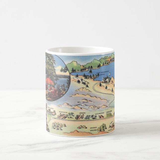 Lake Arrowhead Map Mug (Center)