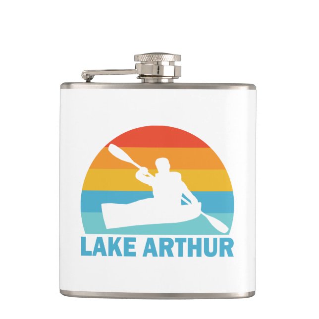 Lake Arthur Pennsylvania Kayak Flask (Front)