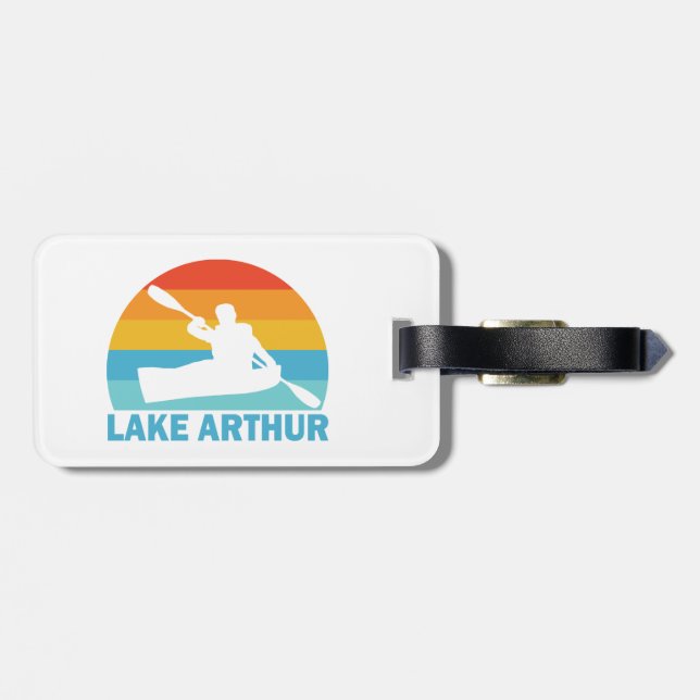 Lake Arthur Pennsylvania Kayak Luggage Tag (Back Horizontal)