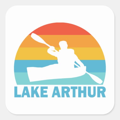 Lake Arthur Pennsylvania Kayak Square Sticker