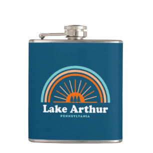 Lake Arthur Pennsylvania Rainbow Flask