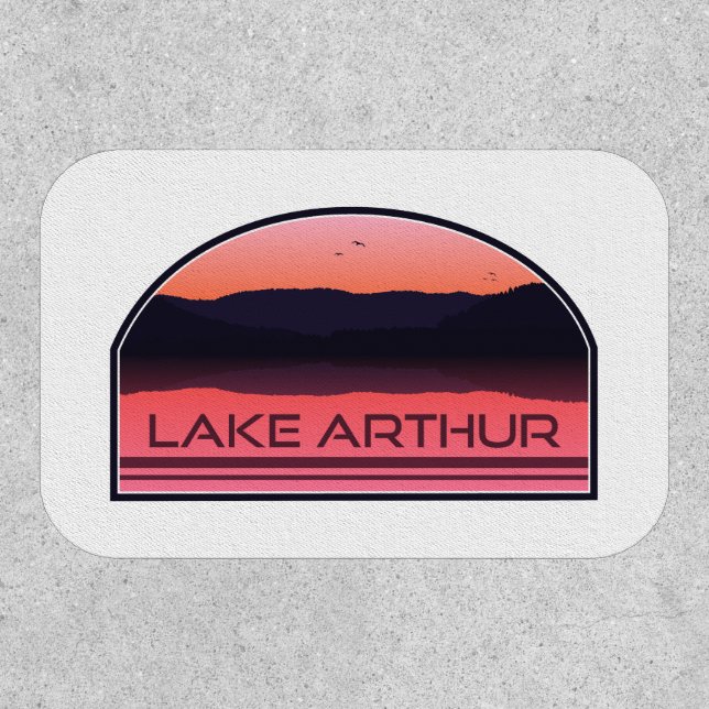Lake Arthur Pennsylvania Red Sunrise Patch (Front)