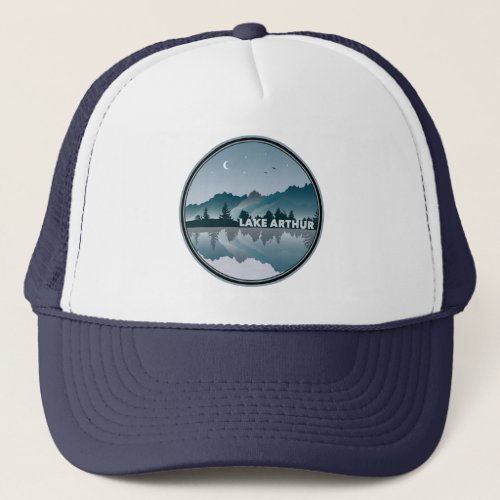 Lake Arthur Pennsylvania Reflection Trucker Hat