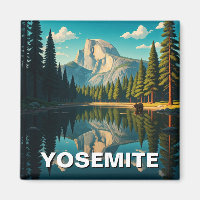 Lake at Yosemite National Park Half Dome