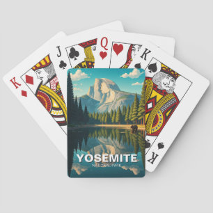 Lake at Yosemite National Park Half Dome Poker Cards