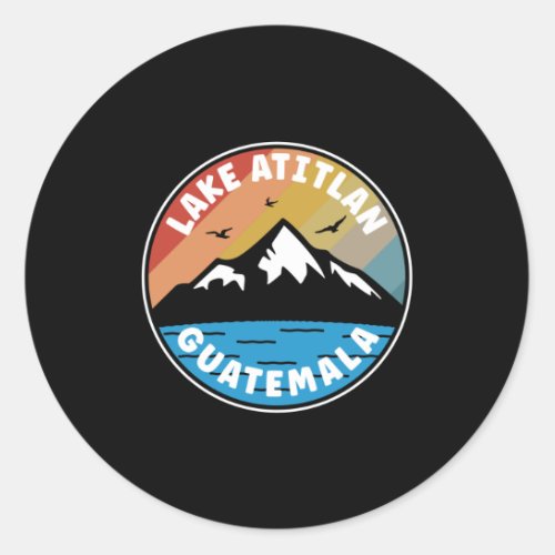 Lake Atitlan _ Guatemala Vintage Classic Round Sticker